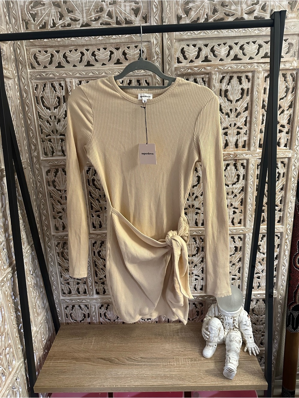 NWT, Dana Wrap Mini Dress Nude